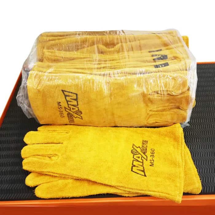 Hardwaremart MAX3 template-23 MAX-3 14" MAX-SAFE WELDING LEATHER HAND GLOVE MS-360