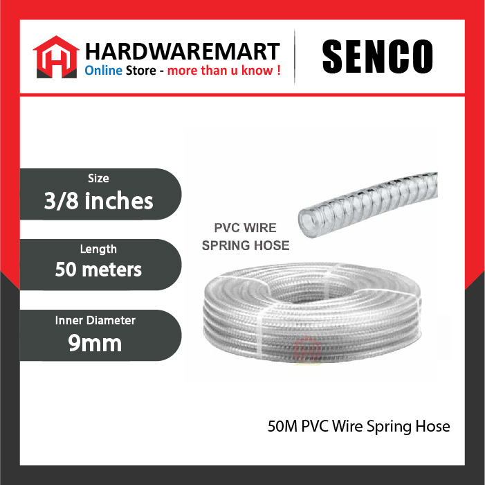 senco-03 SENCO SH38 50M PVC Wire Spring Hose (9mmx15mm)