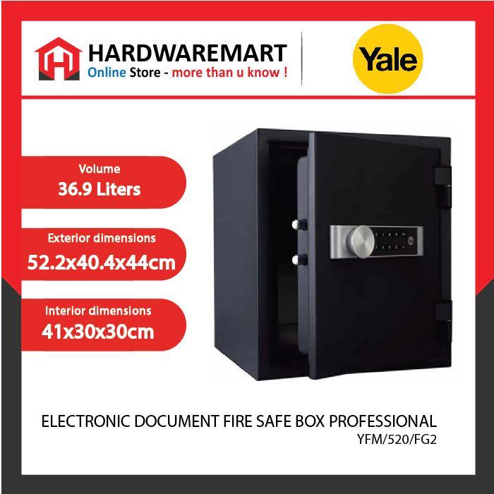 yale-06 YALE YFM/520/FG2 ELECTRONIC DOCUMENT FIRE SAFE BOX PROFESSIONAL (EXTRA LARGE)