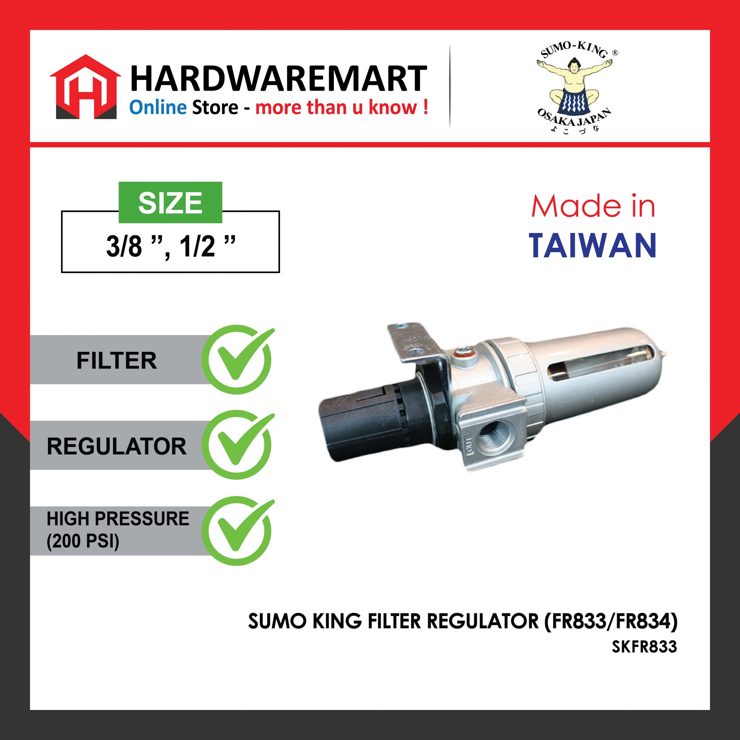 Hardwaremart SUMOKING template-55 SUMO KING FILTER REGULATOR (FR833/FR834)