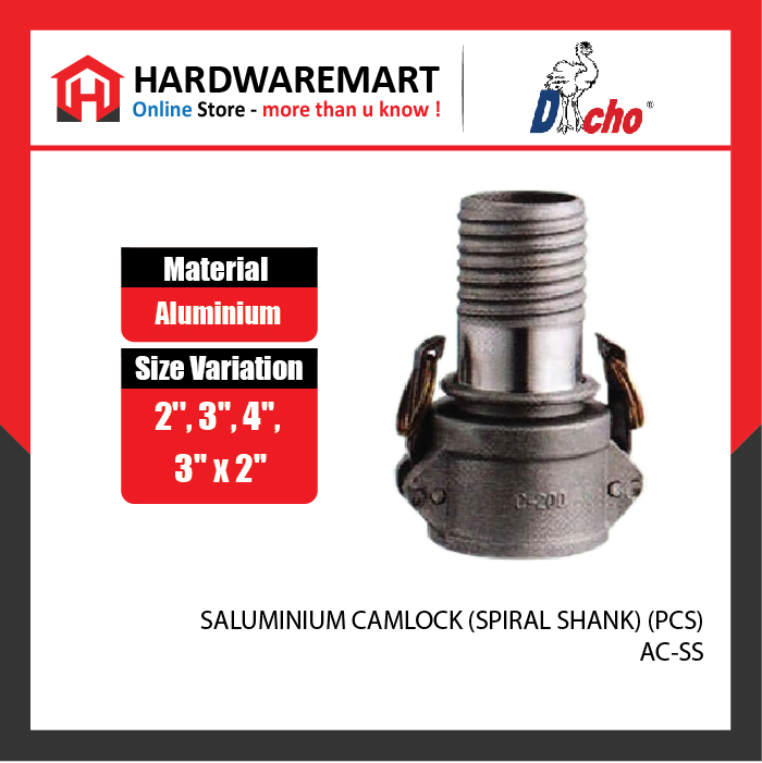 CJM 5-37 ALUMINIUM CAMLOCK (SPIRAL SHANK) (PCS)