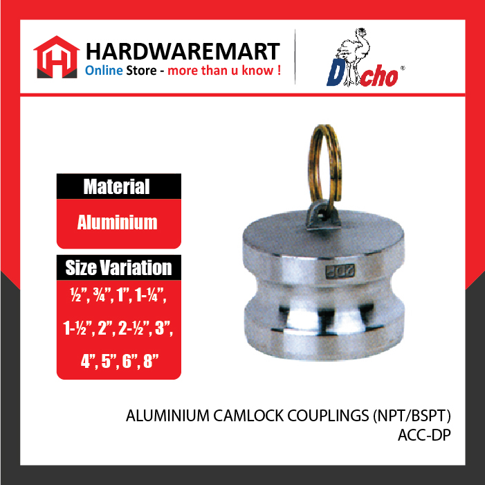 samsung template-04 ALUMINIUM CAMLOCK COUPLINGS (NPT/BSPT) - DUST PLUG (PCS)