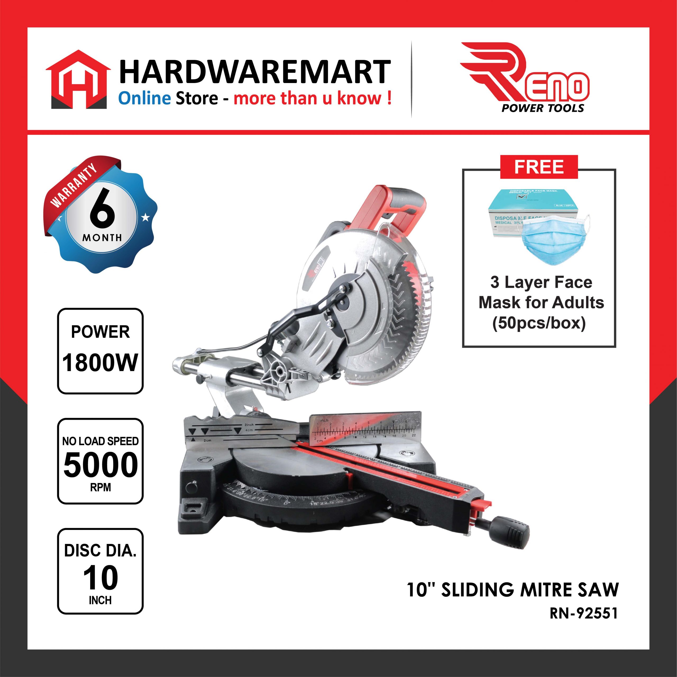 Hardwaremart RENO template-05 RENO RN1200 Heavy Duty Demolition Hammer Concrete Hammer Breaker Hacker mesin pemecah batu ?????? (1600W)