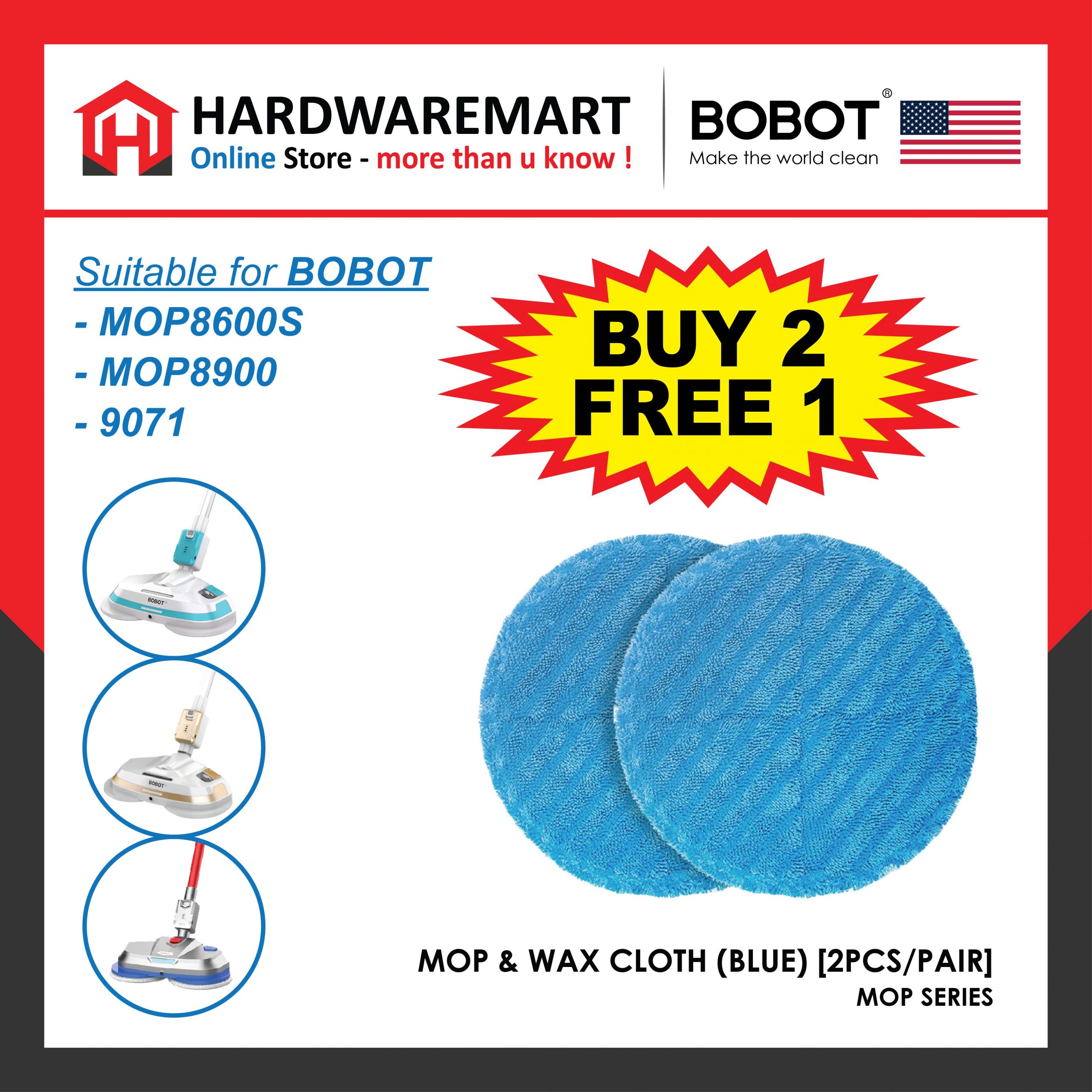 Hardwaremart BOBOT template-45 BOBOT MOP & WAX CLOTH (MOP SERIES)