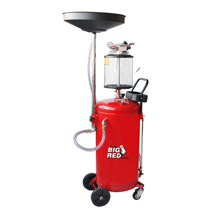 Hardwaremart Bigred template-20 BIGRED 23 GALLON/90L Portable Oil Waste Drain Tank Air Operated Drainer Heavy Duty Oil Extractor Adjustable Height