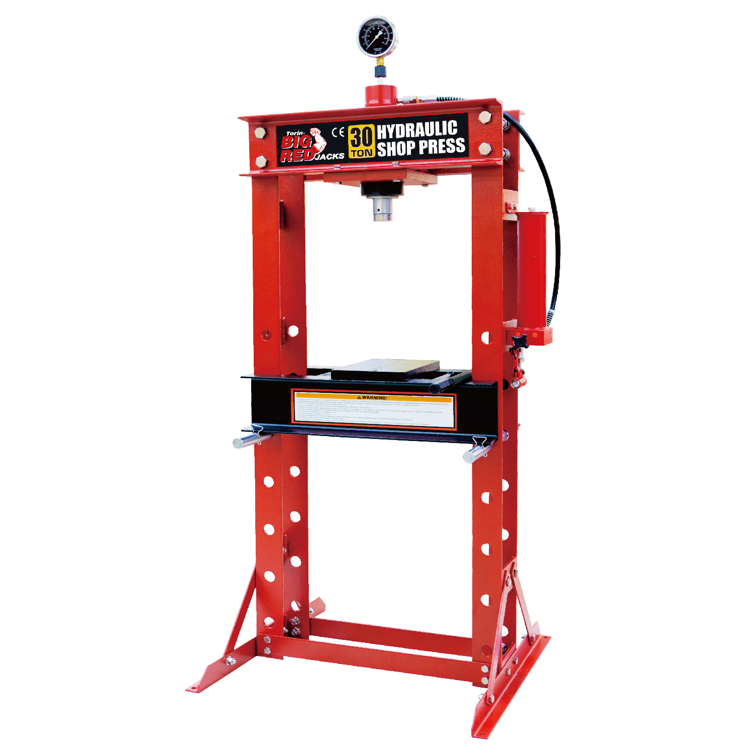 Hardwaremart Bigred template-37 BIGRED 30 TON HYDRAULIC SHOP PRESS WITH GAUGE MANUAL PRESS MACHINE CAR BEARING DISASSEMBLY AUTO REPAIR MEMBAIKI KERETA