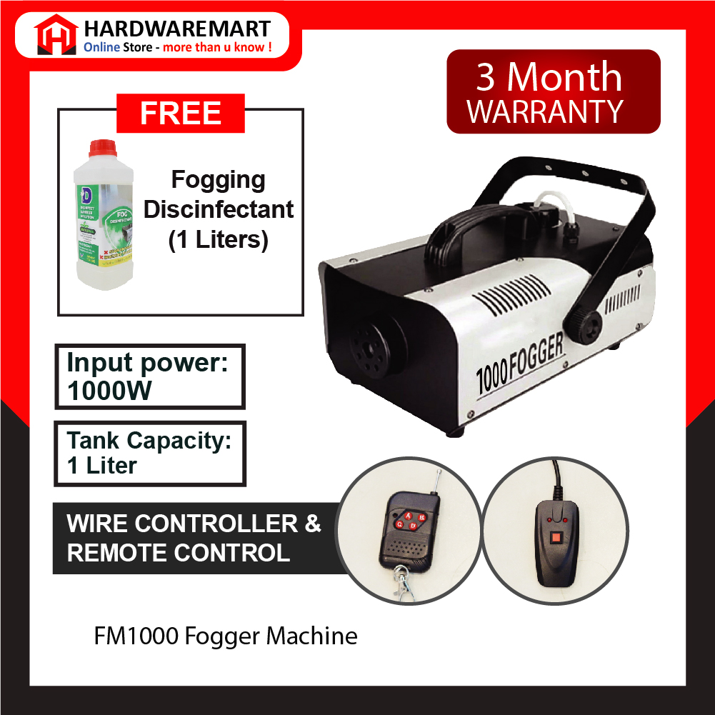 Hardwaremart fatmanz template-050 FM1000 Fogging Machine disinfectant disinfection mesin fog sanitizer smoke spray steam 消毒杀毒喷雾机