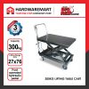 Hardwaremart Bigred template-38 BIGRED 300KGS Hydraulic Table Truck Lift Trolley Lifting Cart with Foot Pedal Repair car meja mengangkat kereta