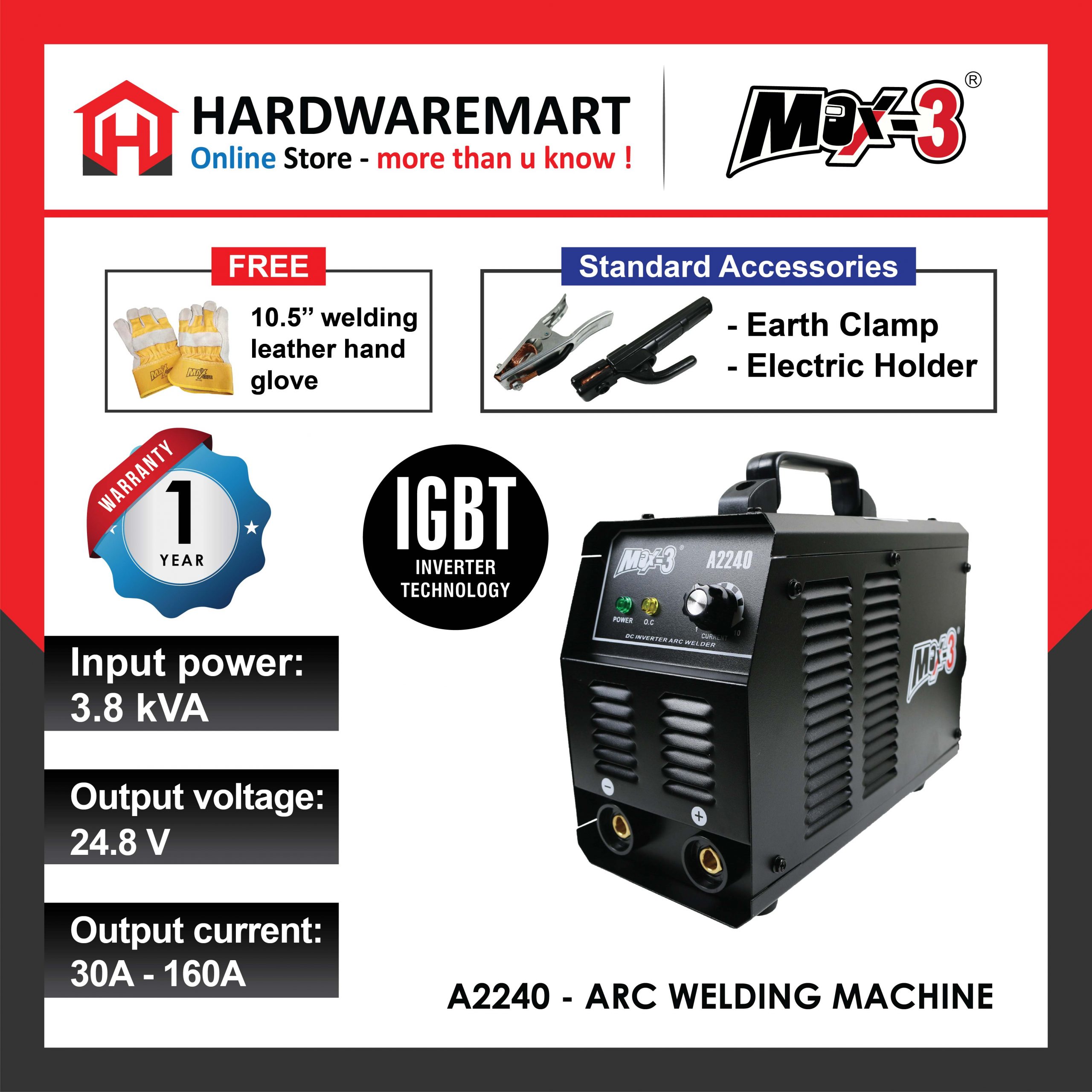 MERDEKA_PROMOTION_2022_FINAL-33_1660651475.png MAX-3 M2320 MIG WELDING MACHINE (6KVA/5.4KVA)