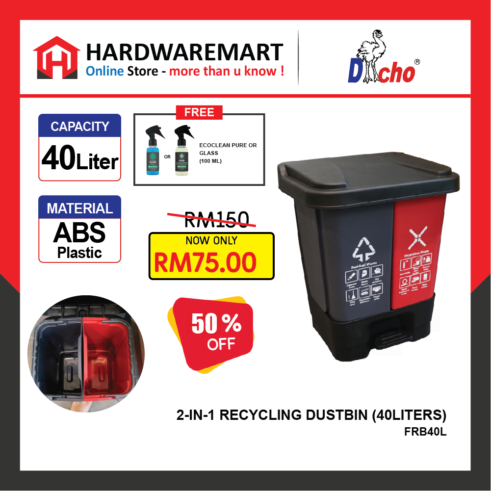 Artboard_1_copy_49_1657178736.png DACHO 2-in-1 Recycling Dustbin (40Liters)