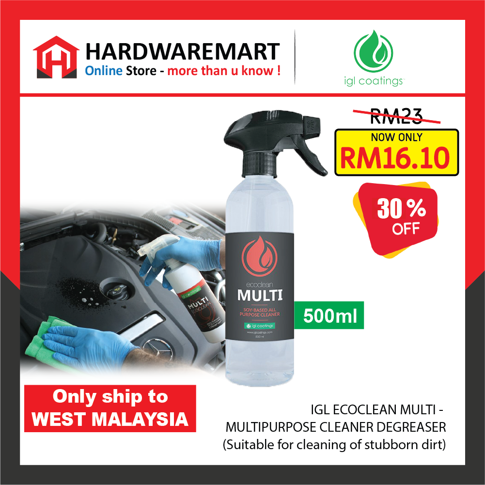 10.10_Promo-25_1665045922.jpg IGL Ecoclean Multi Car Cleaner Coating 500ml Multipurpose House Grease Stain Oil Dirt Remover 除油清洁剂