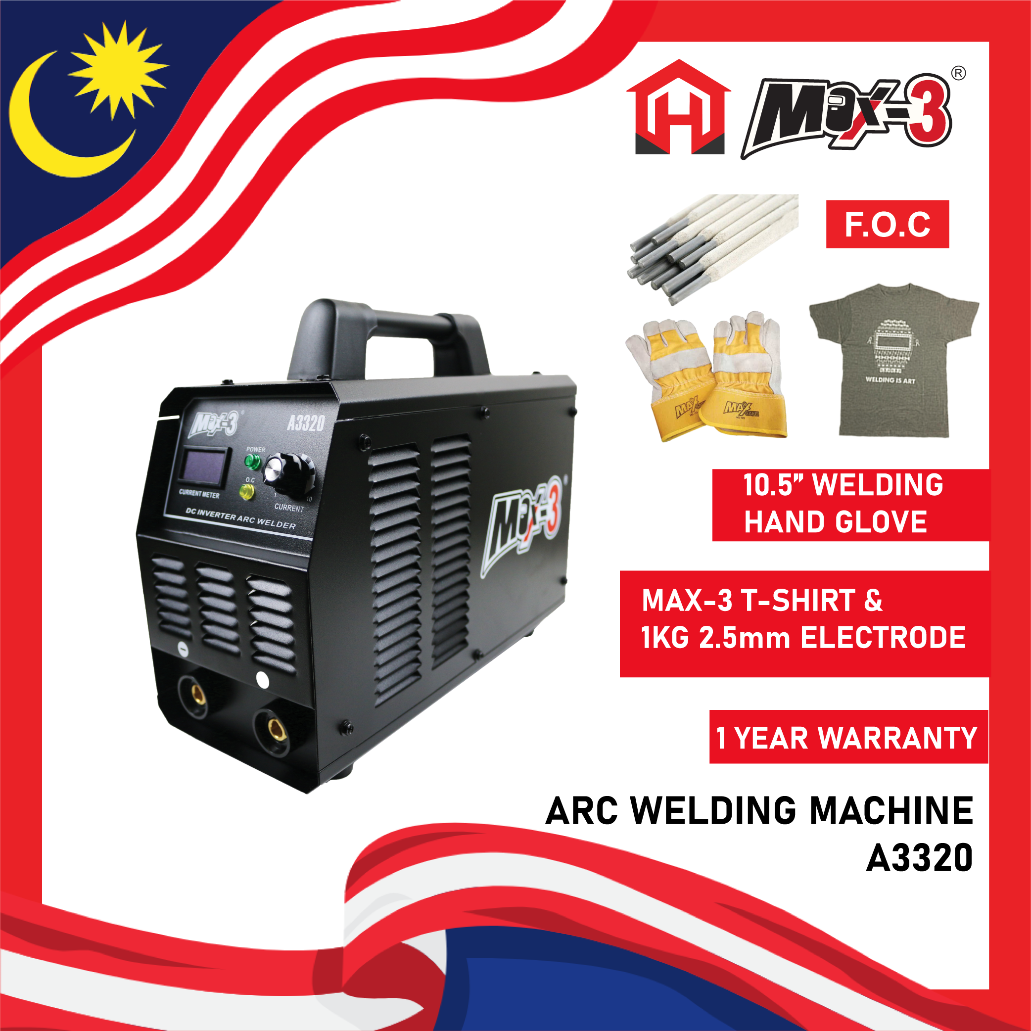 MERDEKA_PROMOTION_2022_FINAL-34_1660713557.png MAX-3 A3320 ARC WELDING MACHINE (5.3KVA)