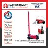 AFJ50T195R2F_1670465294.png 'X5 50 TON AIR HYDRAULIC FLOOR JACK LIFTING 2-STAGE RANGE: 195 - 370MM (FOLDABLE)