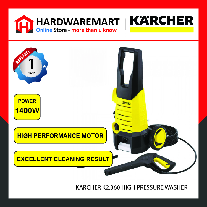 K2.360-01_1673067472.jpg KARCHER K2.360 HIGH PRESSURE WASHER (1400W/120 BAR)