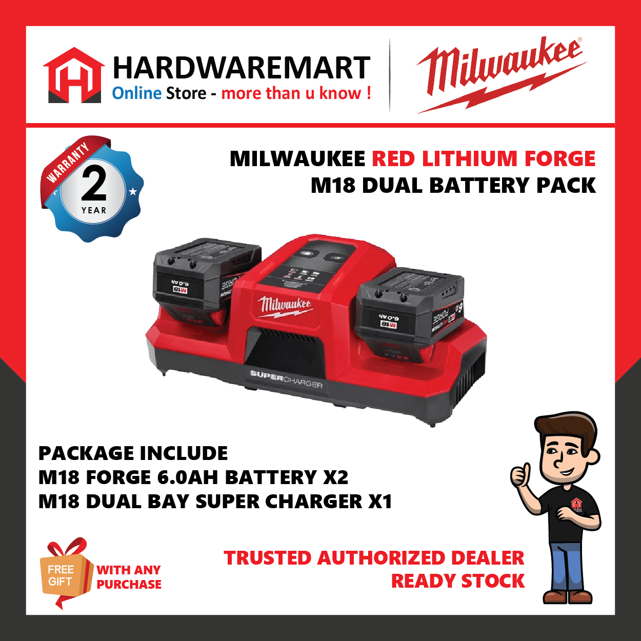 MILWAUKEE_2023_TEMPLATE_41_1715100240.png MILWAUKEE M18 FORGE 6.0AH DUAL BATTERY PACK